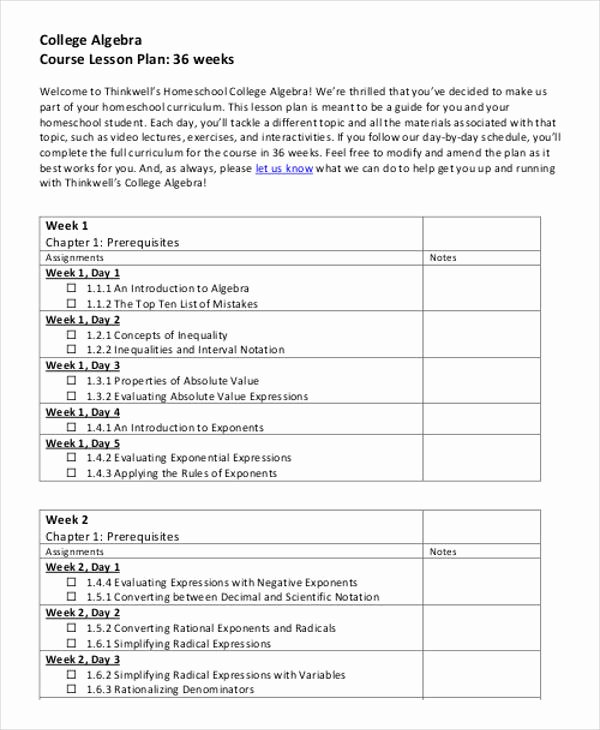 College Lesson Plan Templates New 47 Lesson Plan Samples