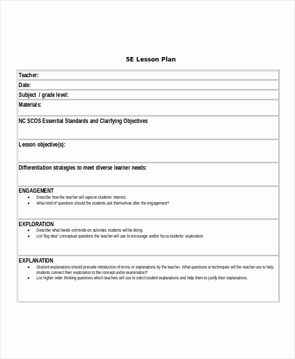 College Lesson Plan Templates New Lesson Plan Template 17 Free Word Pdf Document