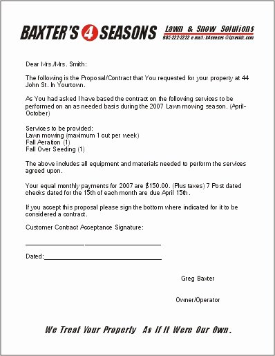 Commercial Landscape Maintenance Contract Template Best Of Free Printable Lawn Care Contract form Generic