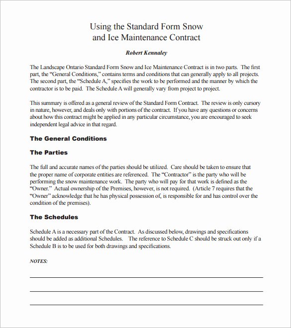 Commercial Snow Plowing Contracts Best Of 20 Snow Plowing Contract Templates Google Docs Pdf Word Apple Pages