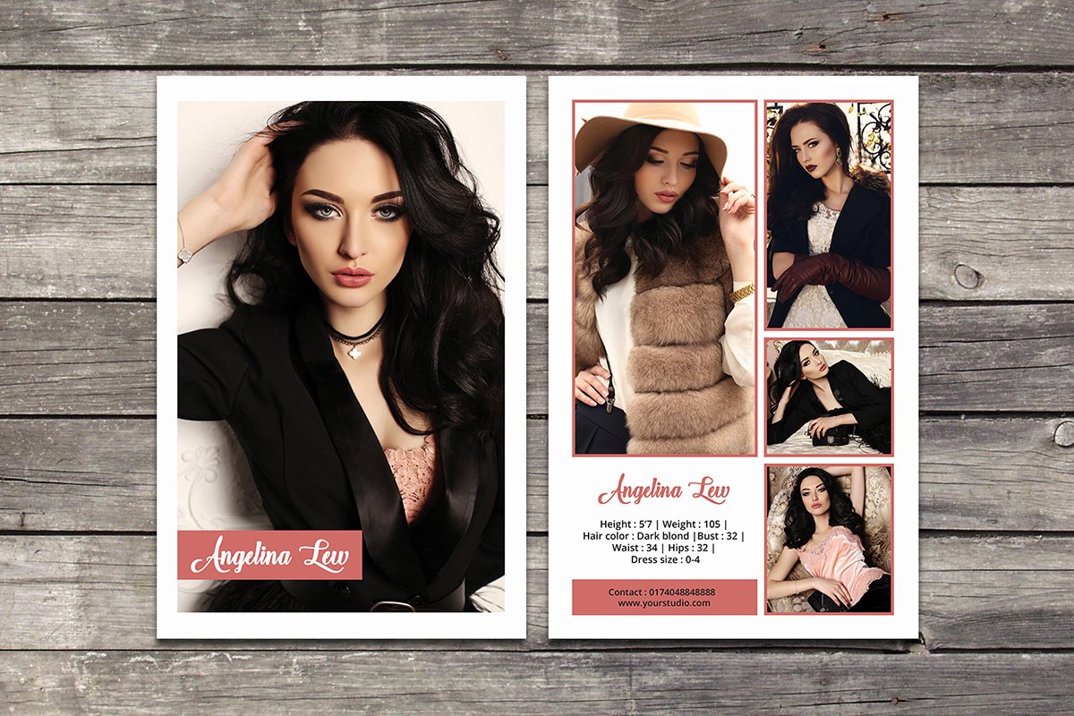 Comp Card Template Free Fresh Model P Card On Pantone Canvas Gallery