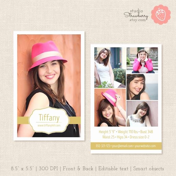modeling p card template photoshop