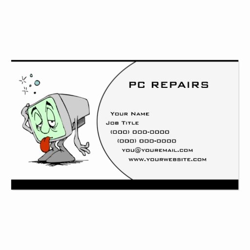 Computer Repair Business Card Luxury Pc Repairs Double Sided Standard Business Cards Pack Of 100
