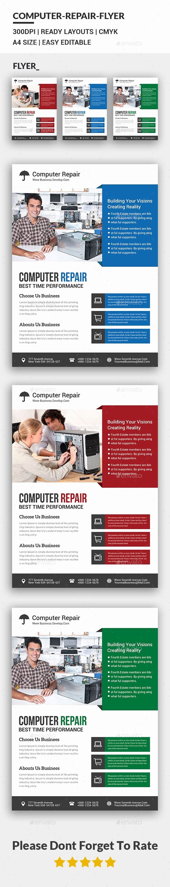 Computer Repair Flyers Templates Luxury Pin by Best Graphic Design On Flyer Templates