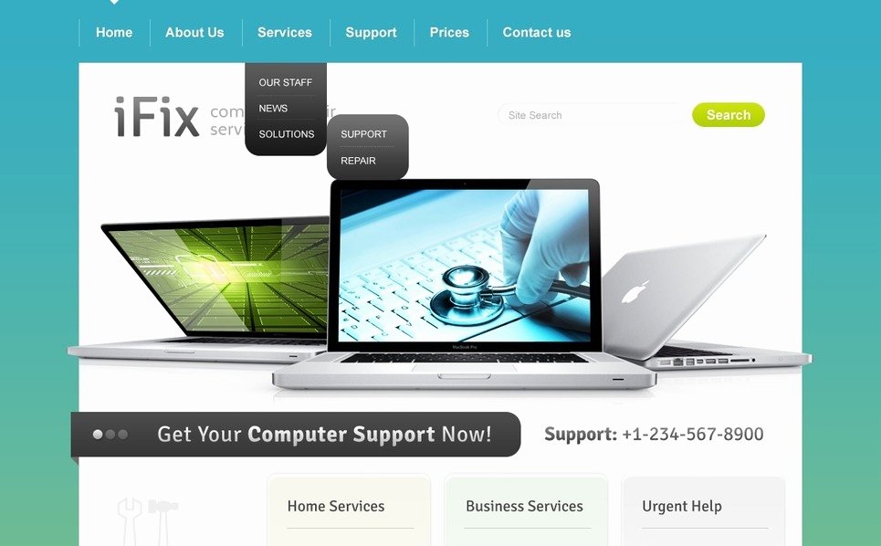 Computer Repair Web Template Luxury Puter Repair Website Template
