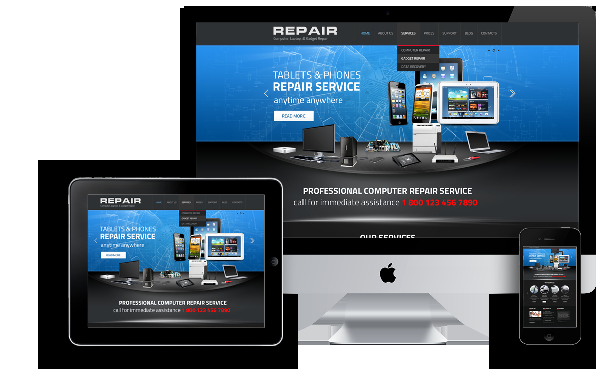 Computer Repair Web Templates Awesome Puter Repair Wordpress Template Id From Bootstrap Template