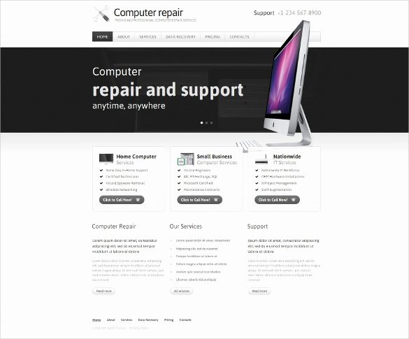 Computer Repair Web Templates Luxury Puter Repair Website Template – Printable Year Calendar
