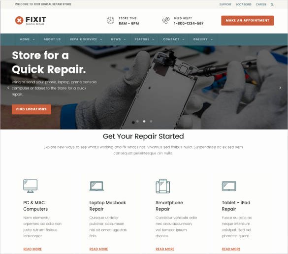 Computer Repair Website Template Free Fresh 28 Puter Repair Website themes &amp; Templates