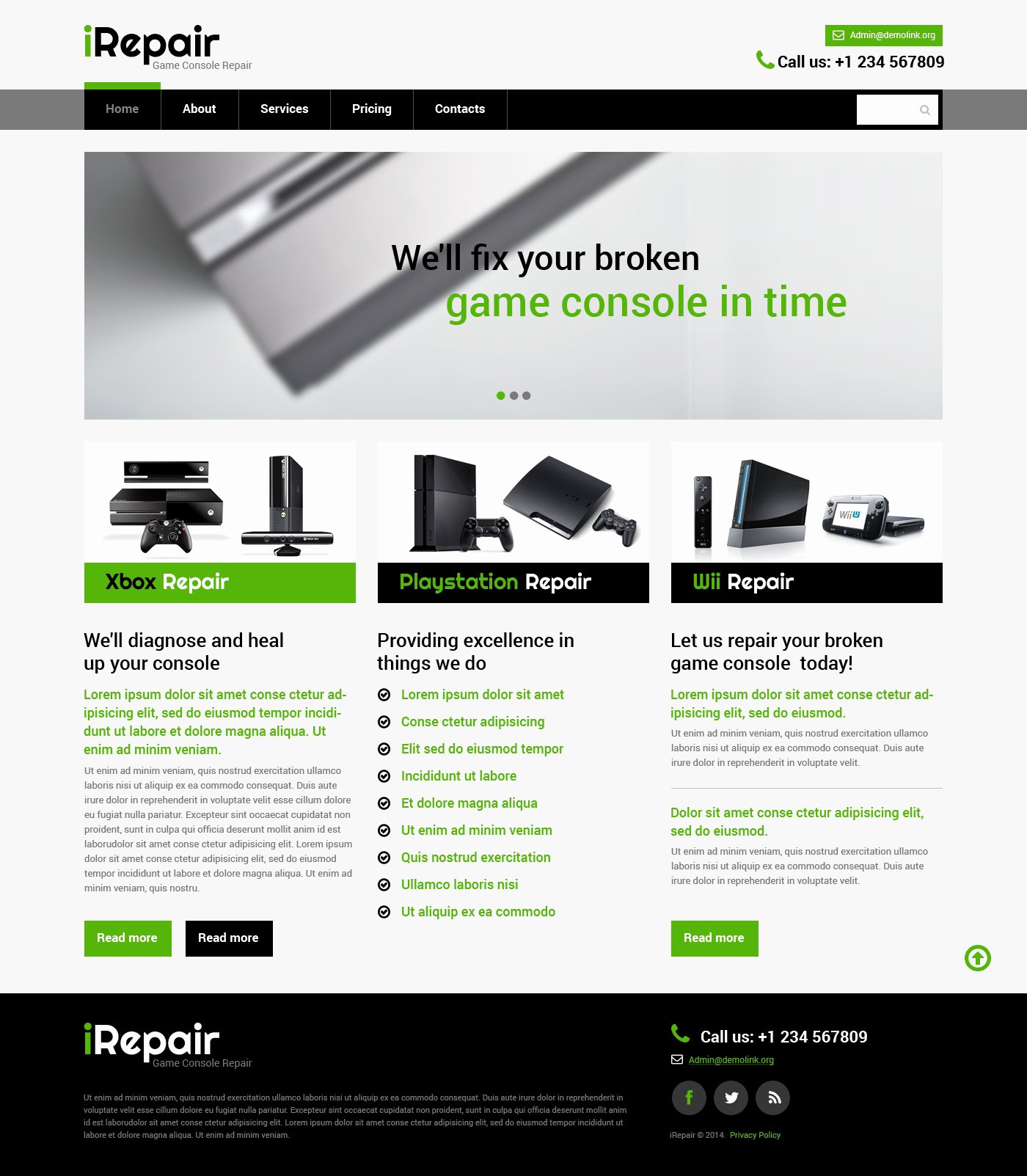 Computer Repair Website Template Fresh Puter Repair Responsive Website Template