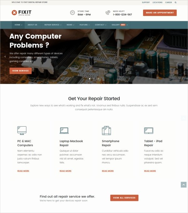 Computer Repair Website Template Lovely 10 Puter Repair Joomla themes &amp; Templates