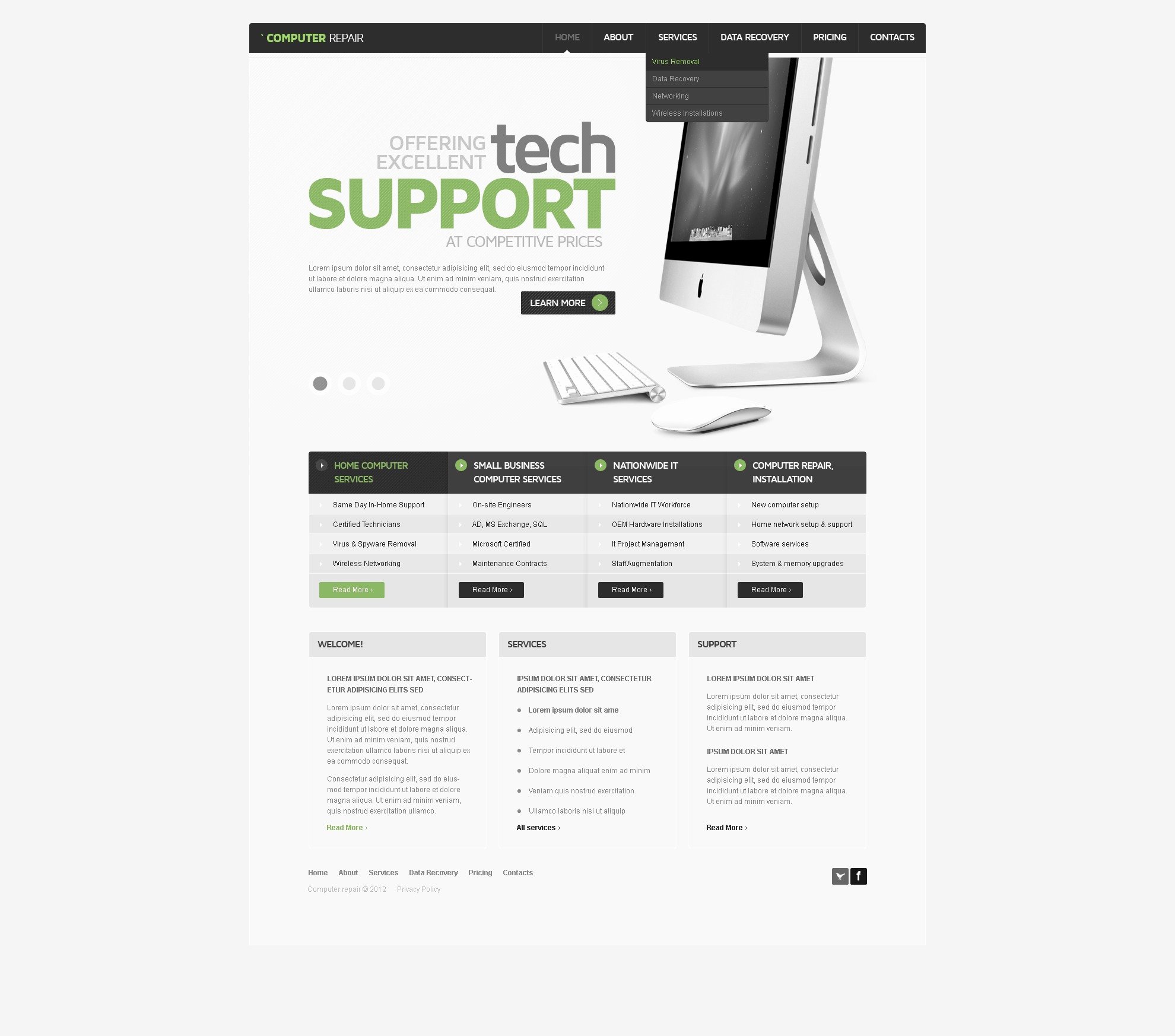 Computer Repairs Website Template Lovely Puter Repair Website Template