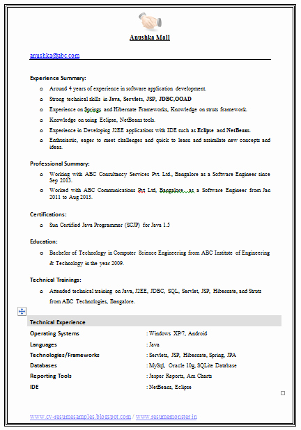 Computer Science Resume Example Inspirational Over Cv and Resume Samples with Free Download Best Engineer Resume format Download