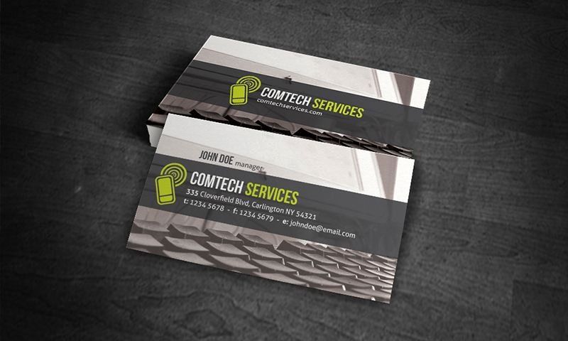 Computer Technician Business Card Awesome Free Business Card Template Free Business Cards Pinterest