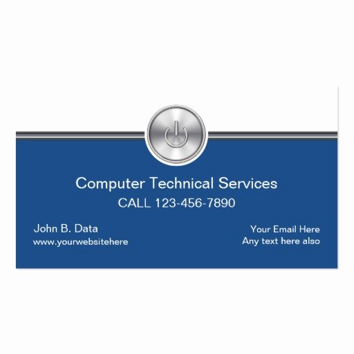 Computer Technician Business Card Fresh Puter Technician Business Cards