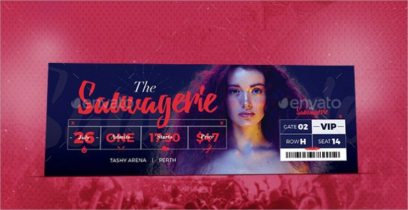 Concert Ticket Template Psd Awesome Free 46 Printable Ticket Templates In Illustrator Indesign Ms Word Pages