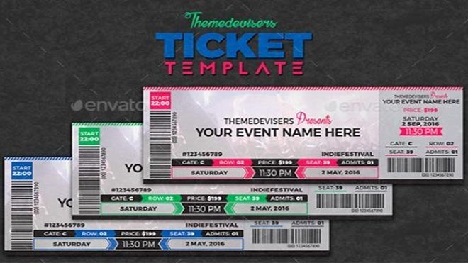concert ticket templates