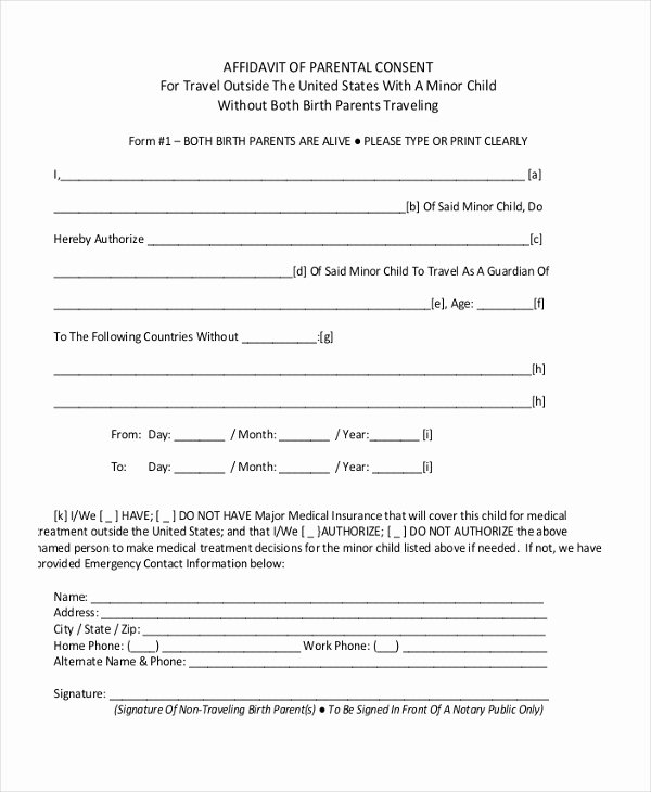 Consent form Sample for Parents Luxury Free 8 Sample Child Travel Consent forms In Pdf