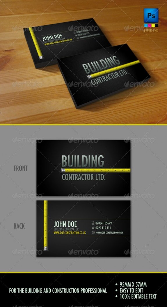 Construction Business Cards Samples Elegant Cardview – Business Card &amp; Visit Card Design Inspiration Gallery Professional Construction