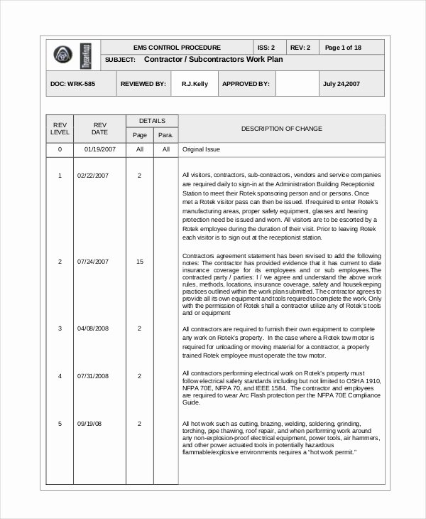 Construction Business Plan Template Word Elegant Work Plan Template 11 Free Pdf Word Documents Download