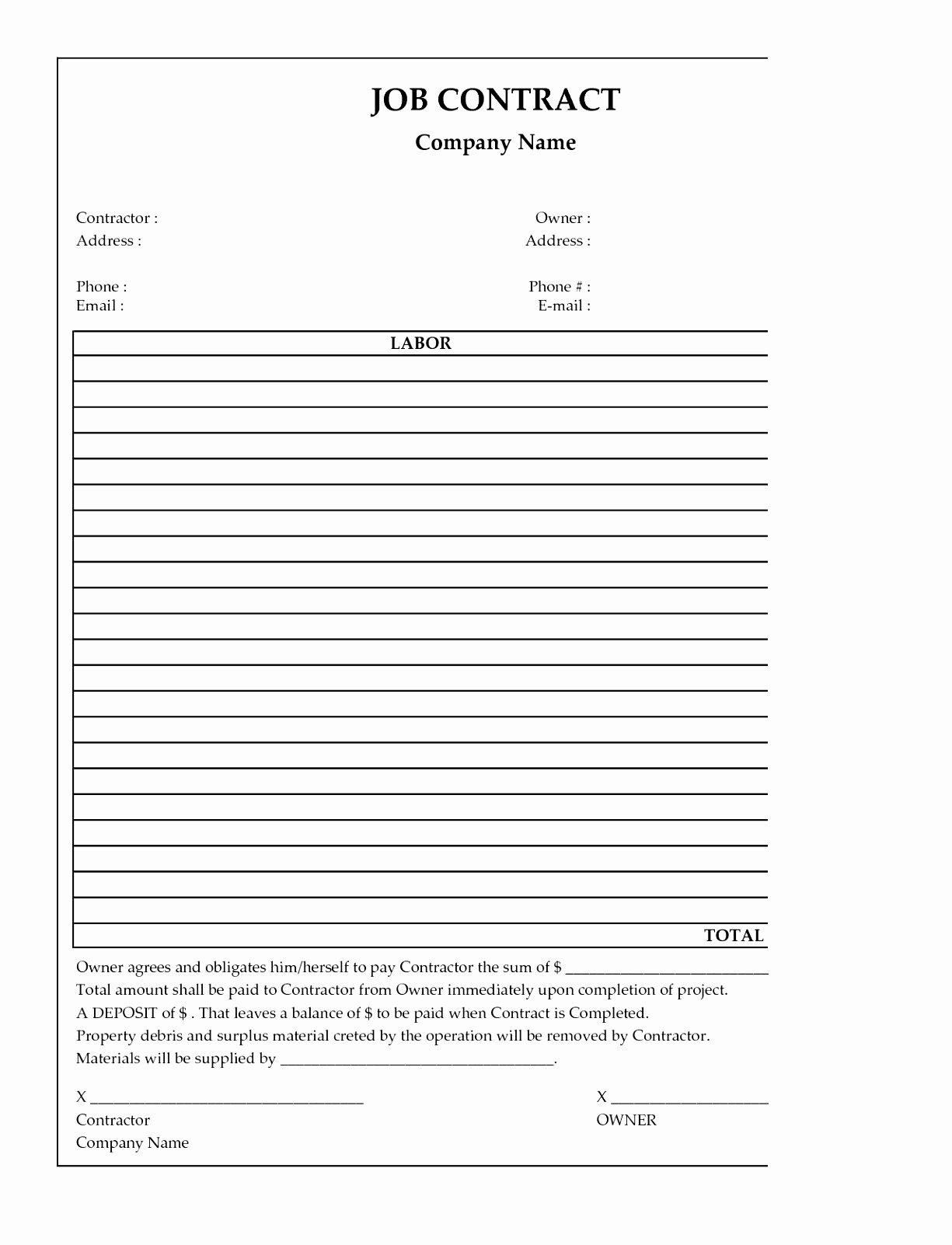 Construction Change order Template Word New 9 Contractor Change order form Template Prhtv