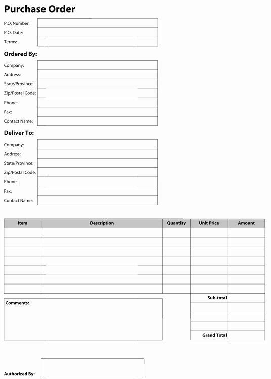 Construction Purchase order Template Best Of Pdf Templates Construction Template Store