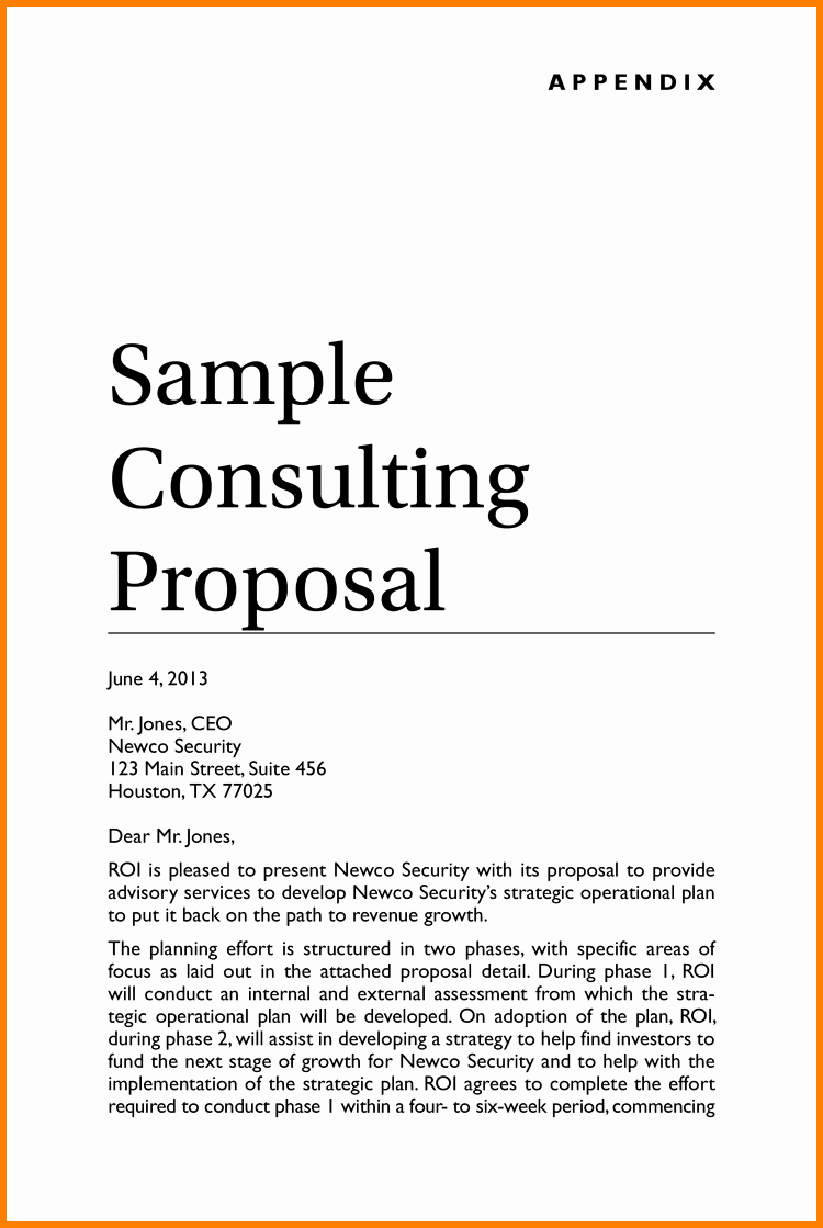 Consulting Proposal Sample Pdf Luxury Consulting Proposal Template