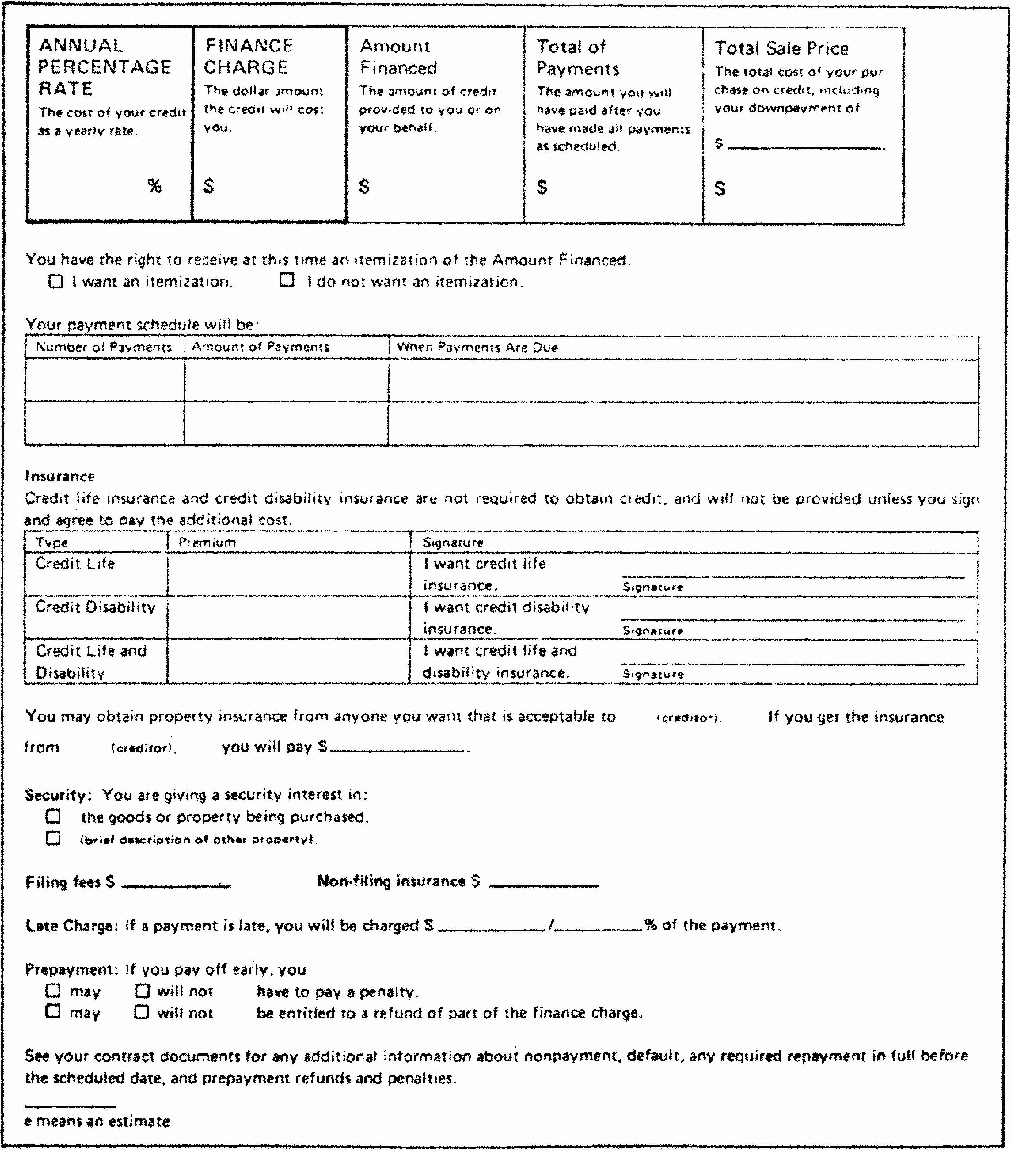 Consumer Credit Application form Awesome Appendix H to Part 1026 to 12 Cfr 1026