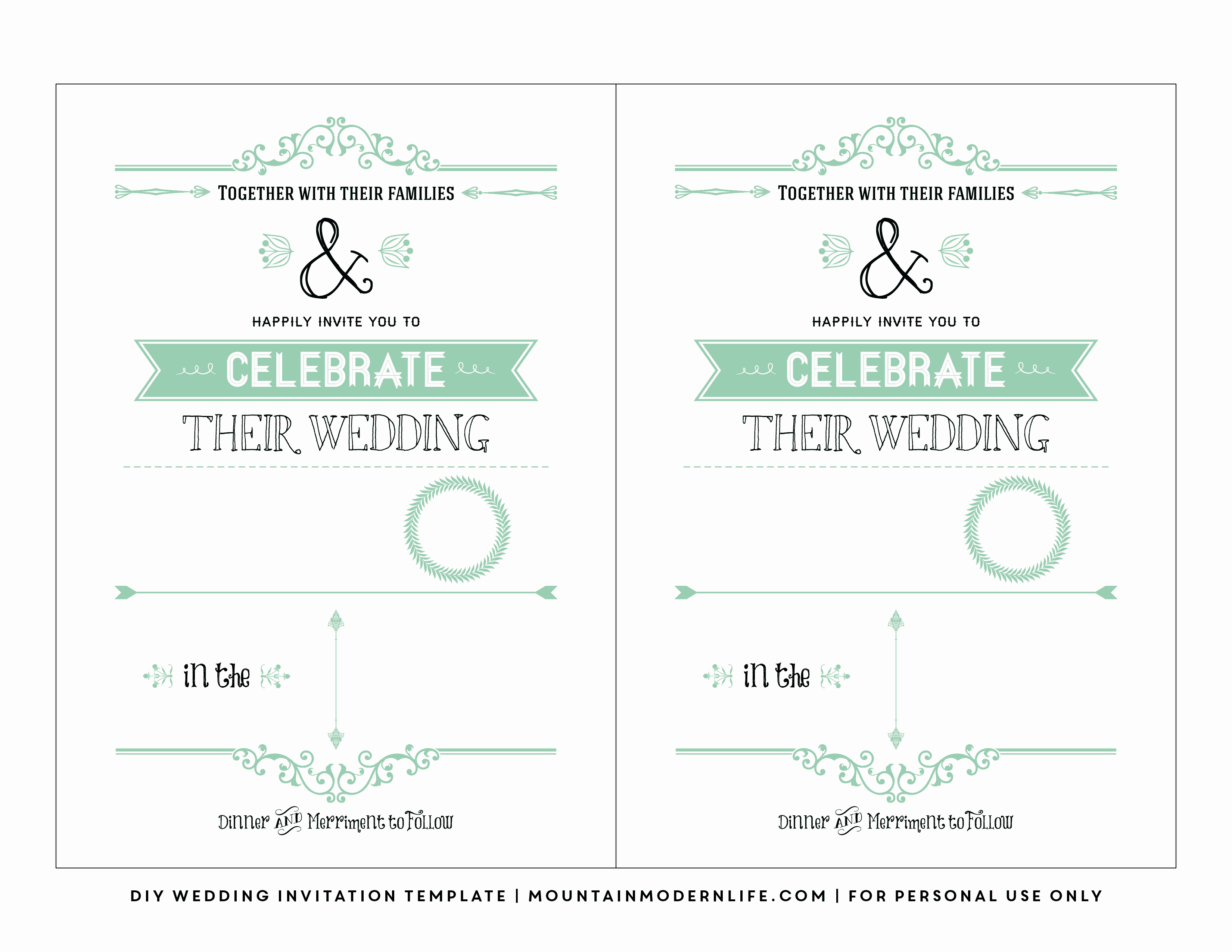 Country Wedding Invitations Templates Free Elegant Free Wedding Invitation Template