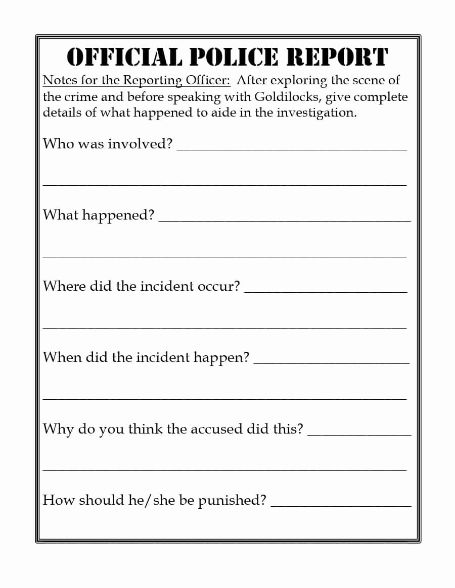 Crime Scene Report Example Best Of 20 Police Report Template &amp; Examples [fake Real] Template Lab