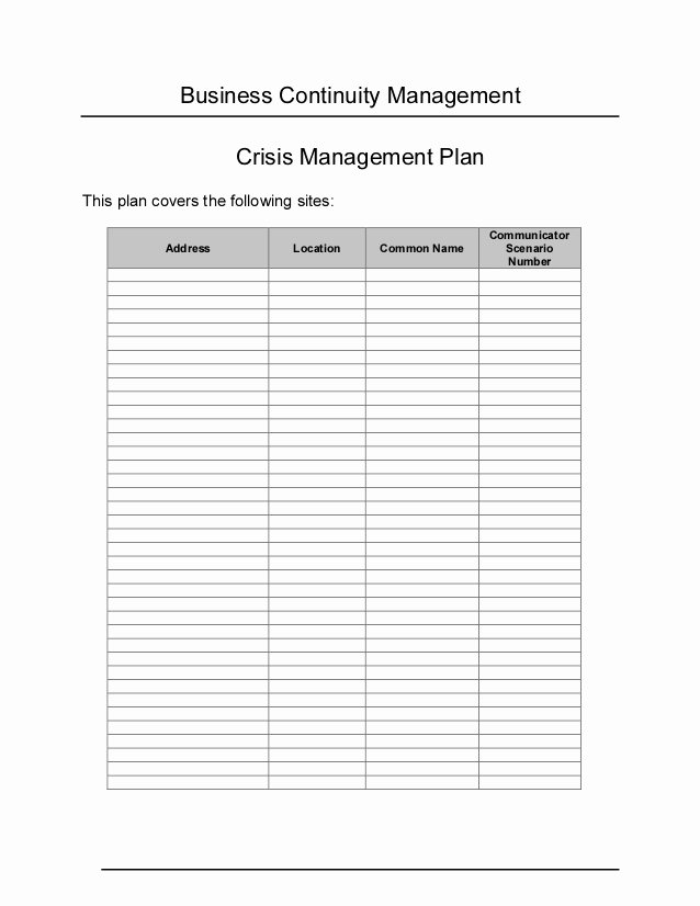 Crisis Management Plan Examples Awesome Crisis Management Plan