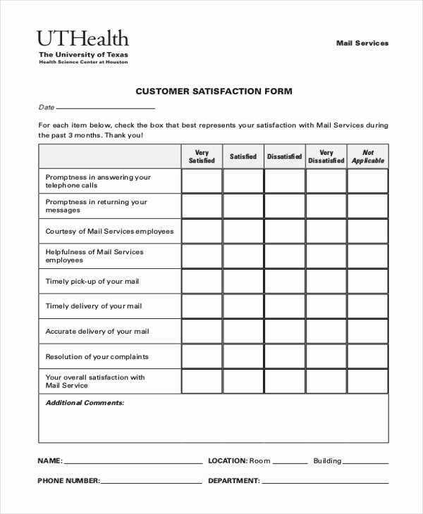 Customer Satisfaction Questionnaire Pdf Awesome Sample Customer Satisfaction form 6 Free Documents In Pdf