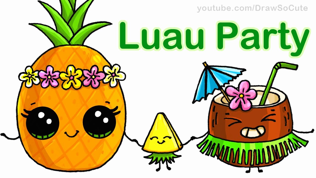 Cute Pictures to Draw Luxury How to Draw Cartoon Pineapple and Coconut Cute Step by