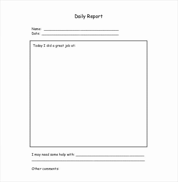 Daily Activity Report Template Luxury Daily Report Templates 8 Free Samples Excel Word Template Section
