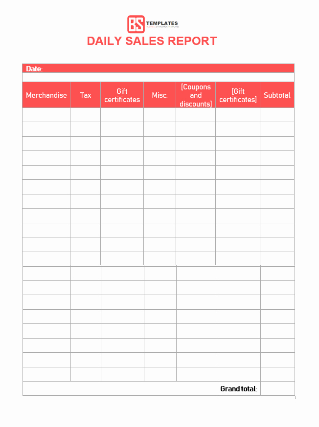 Daily Activity Report Template New Sales Report Templates – 10 Monthly and Weekly Sales Report Templates In Excel formats
