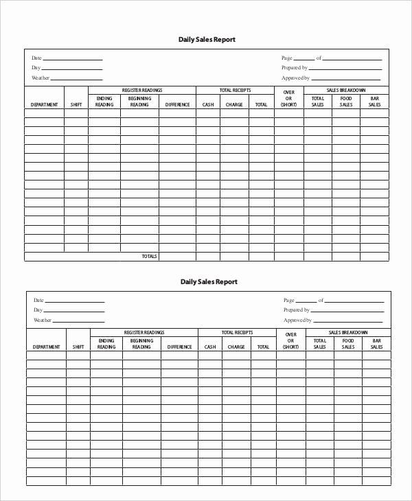 Daily Sales Report Template Fresh 22 Sales Report Templates Word Docs Pdf