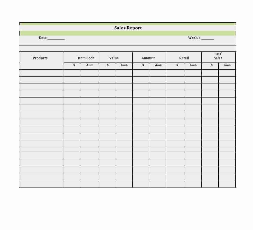 Daily Sales Report Template Fresh 45 Sales Report Templates [daily Weekly Monthly Salesman Reports]