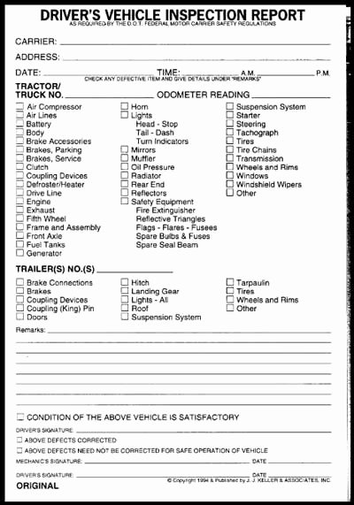 Daily Truck Inspection Checklist New Niosh Face Program Kentucky Case Report 06ky100