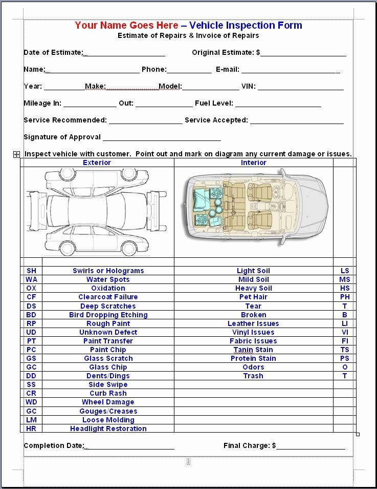 Daily Vehicle Inspection form Beautiful Mike Phillips Vif or Vehicle Inspection form