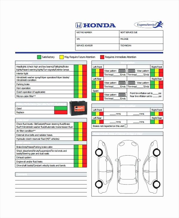 Daily Vehicle Inspection form Template Lovely Free Vehicle Inspection form Template – Mskcap