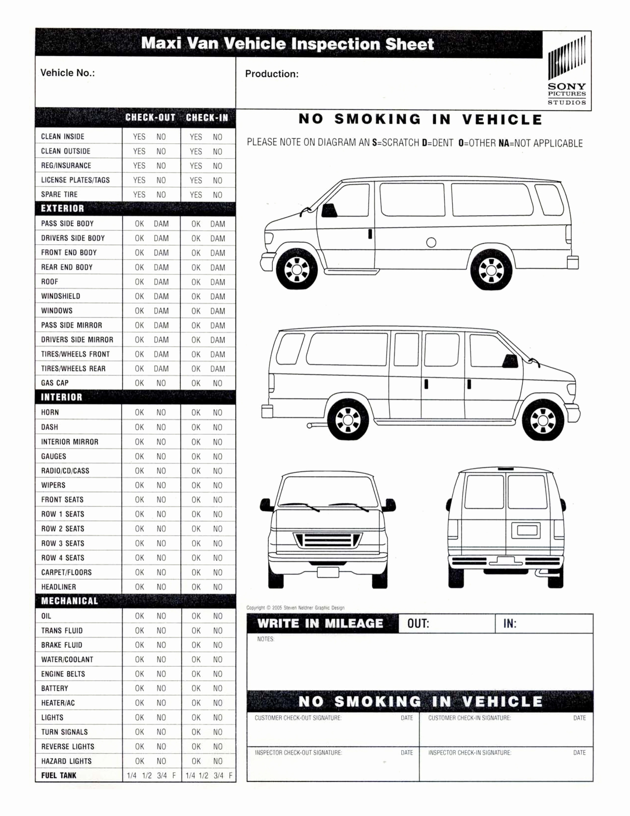 Daily Vehicle Inspection Report Template Awesome Vehicle Inspection Sheet Template