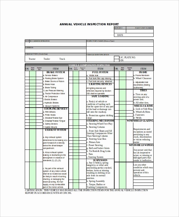 Daily Vehicle Inspection Report Template Beautiful 55 Report Templates Free Word Pdf Apple Pages Google Docs format