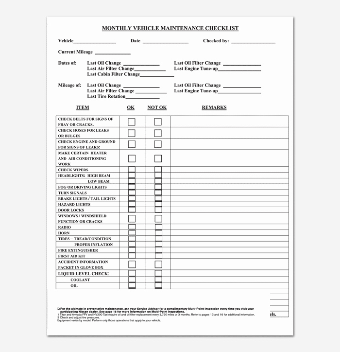 Daily Vehicle Maintenance Checklist Beautiful Vehicle Maintenance Schedule Template 10 for Word Excel Pdf