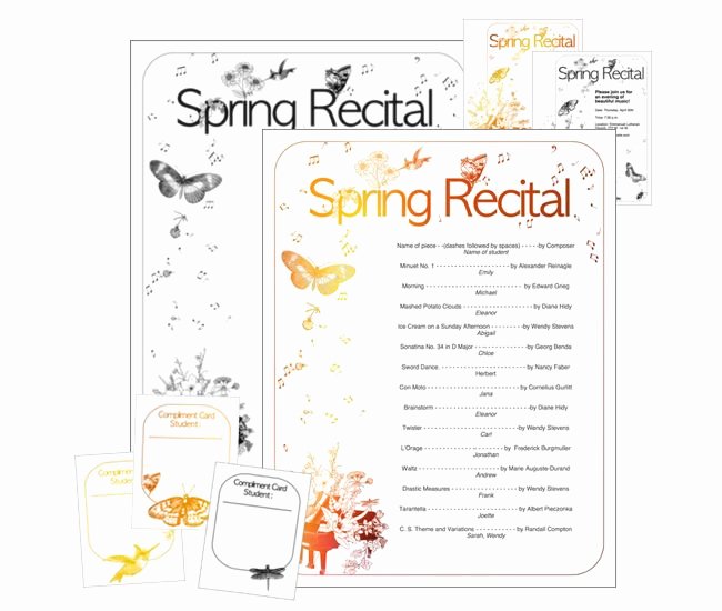 Dance Lesson Plan Template Awesome New Spring Recital Template Edit A Doc Pages or Pdf Spring Recital