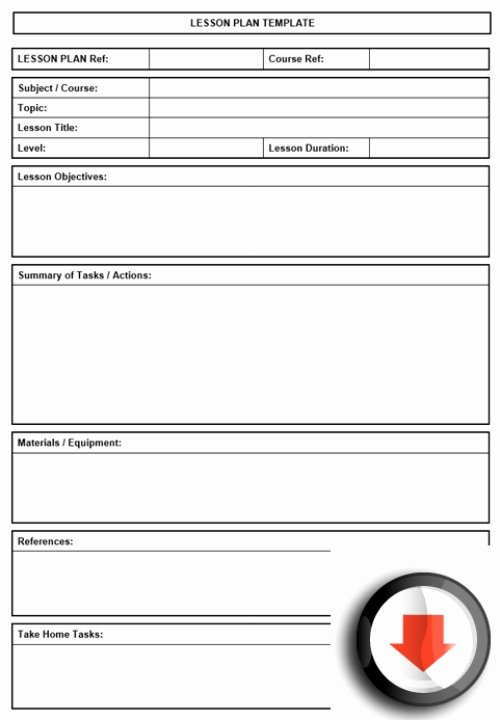 Dance Lesson Plan Template Luxury Free Printable Lesson Plan Template