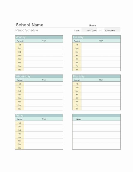 Dance Lesson Plan Templates Lovely Free Printable Class Schedule Template