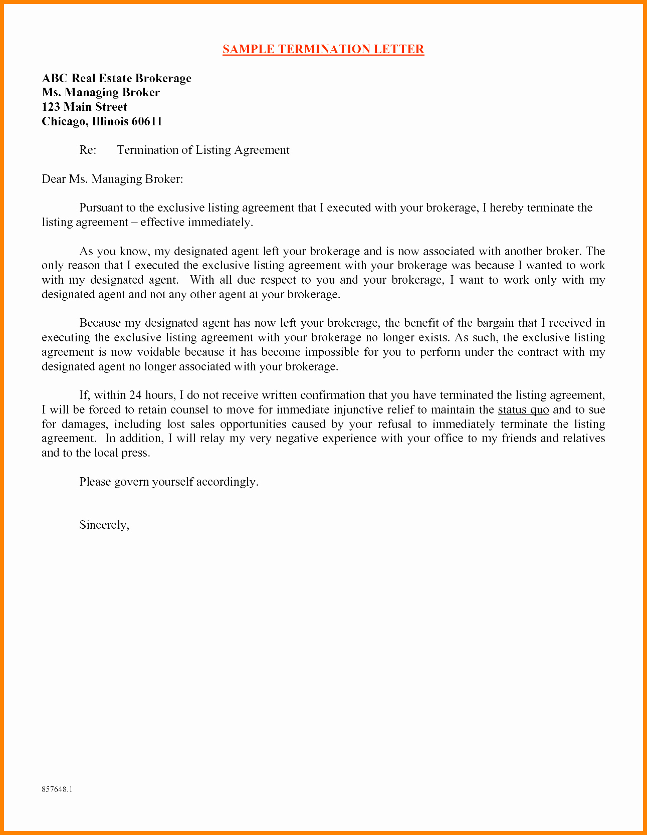 Daycare Termination Letter to Parent Best Of 7 Daycare Termination Letter