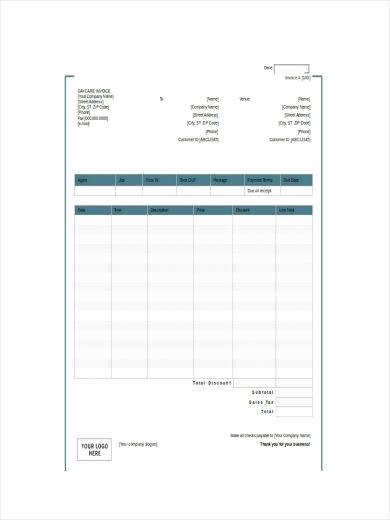 Dependent Care Receipt Template Fresh Free 11 Daycare Receipt Samples and Templates In Pdf