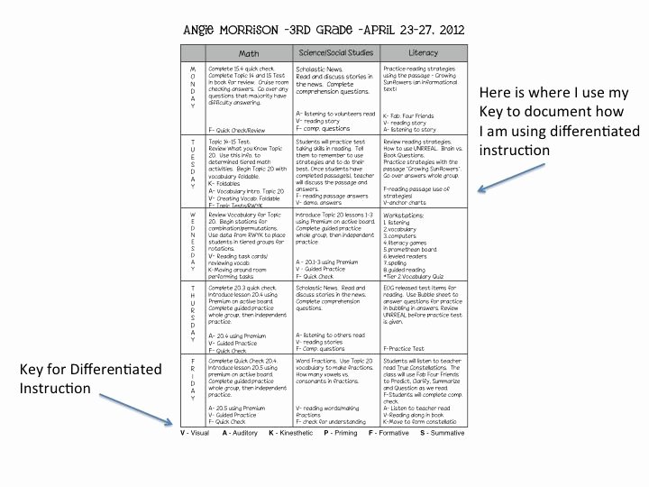 Differentiated Instruction Lesson Plan Template Best Of Differentiated Instruction Plans Love Having It Mapped Out