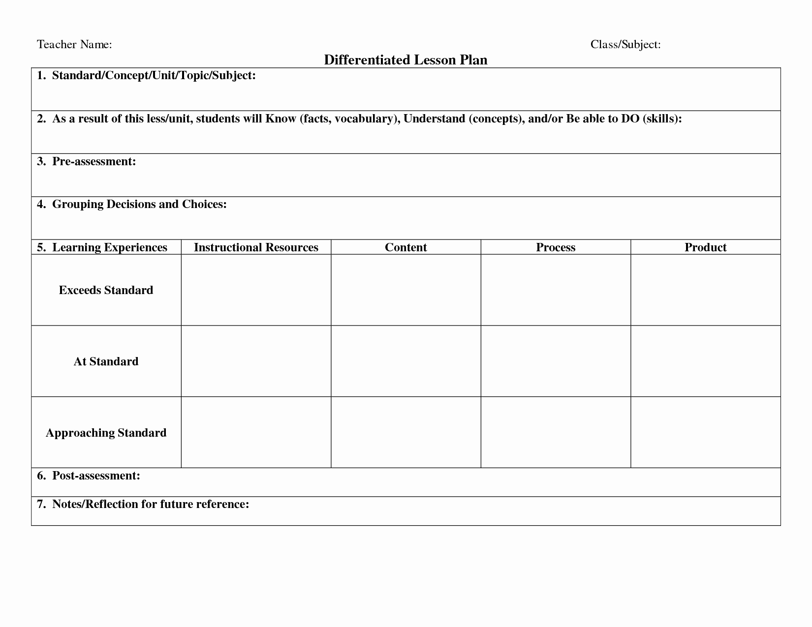 Differentiated Instruction Lesson Plan Template Unique Pin by Elana Rabinowitz On Teacher S Choice