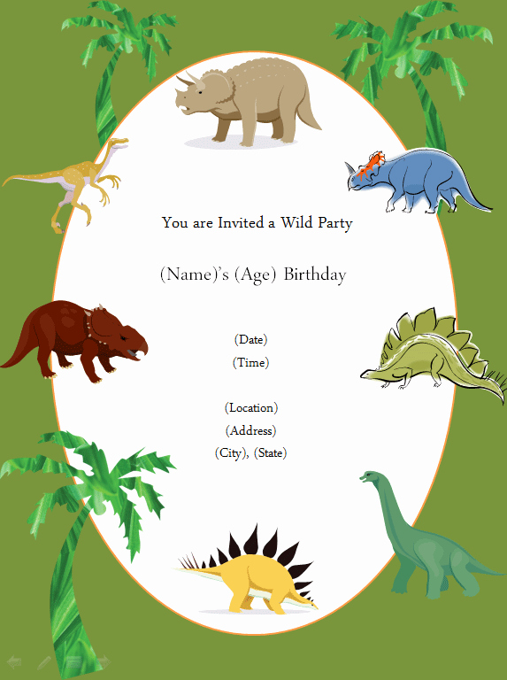 Dinosaur Birthday Invitation Template Fresh Free Printable Invite Dinosaur Party In 2019